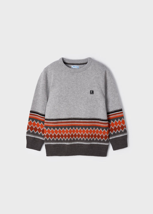 Suéter con jacquard posicionado para niño 4387-97