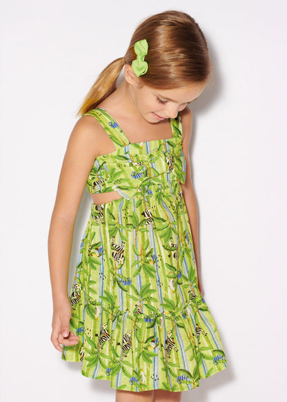 Vestido estampado con detalle cut out para niña Art. 23-03939-010